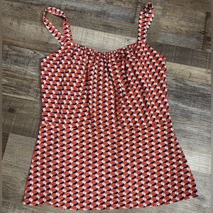 CAbi Printed Sleeveless Tank Top Size 8